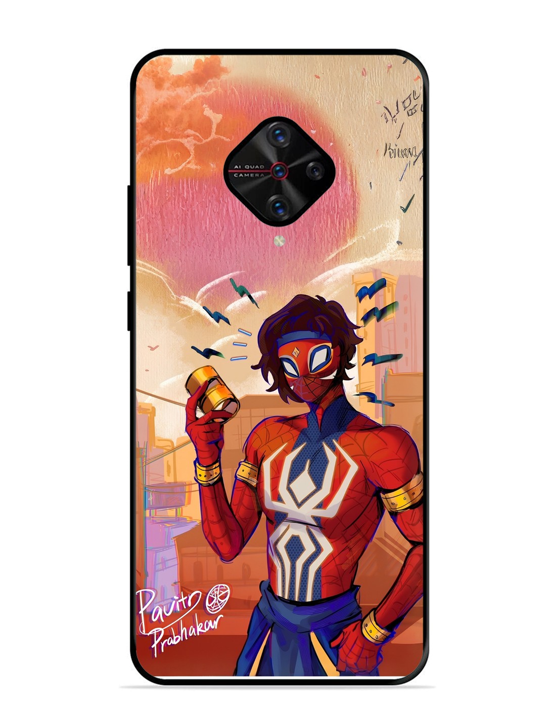 Vivo S1 Pro Pavitra Prabhakar Indian Spiderman Posing