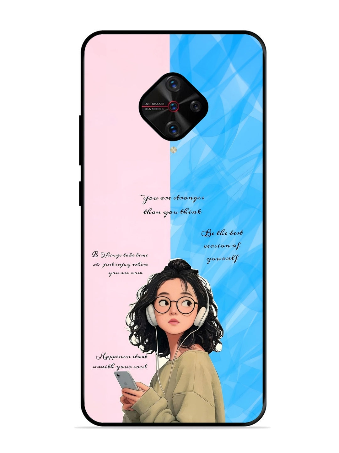 Vivo S1 Pro Girl with quote
