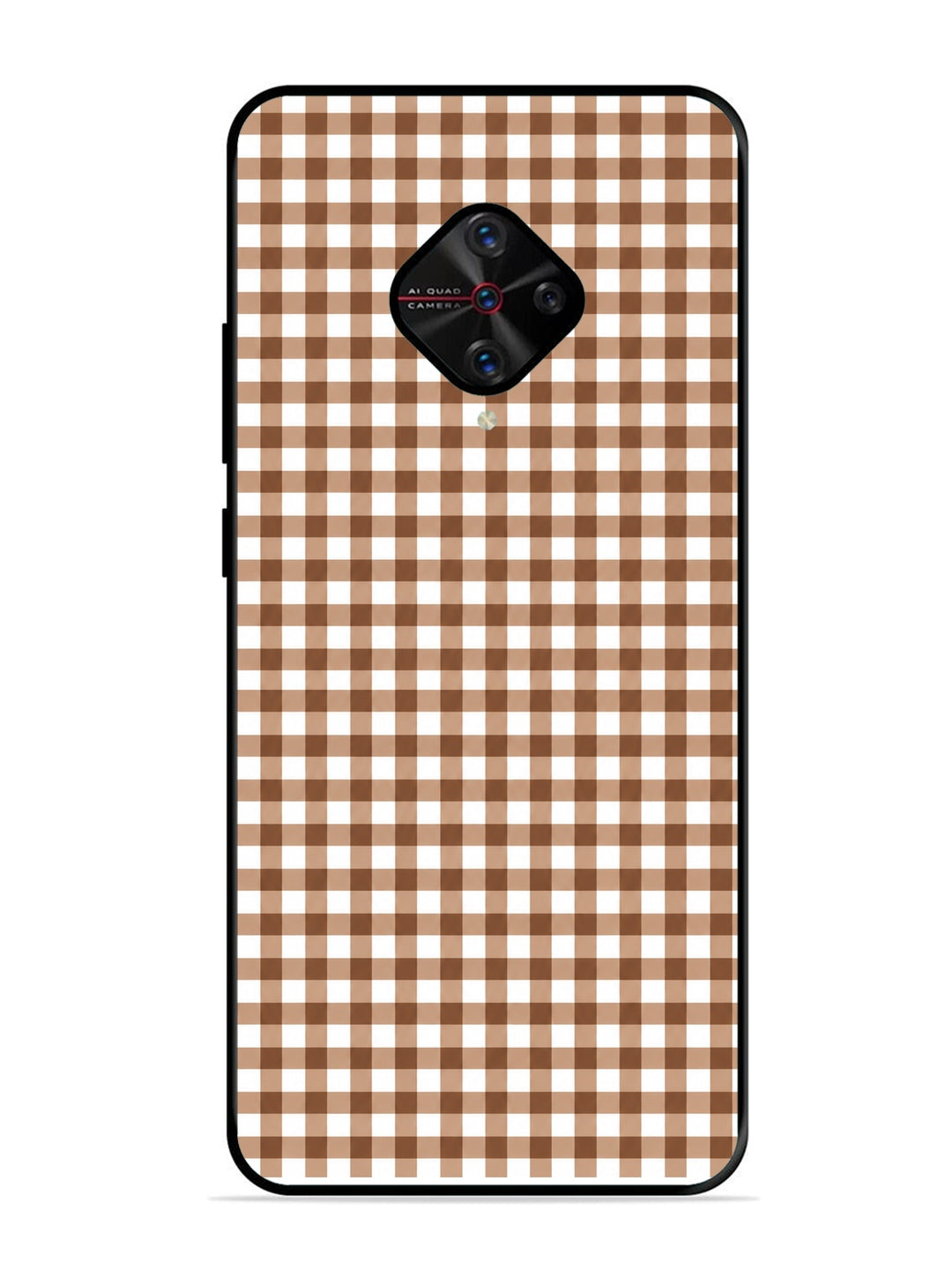 Vivo S1 Pro Gingham Checks Brown