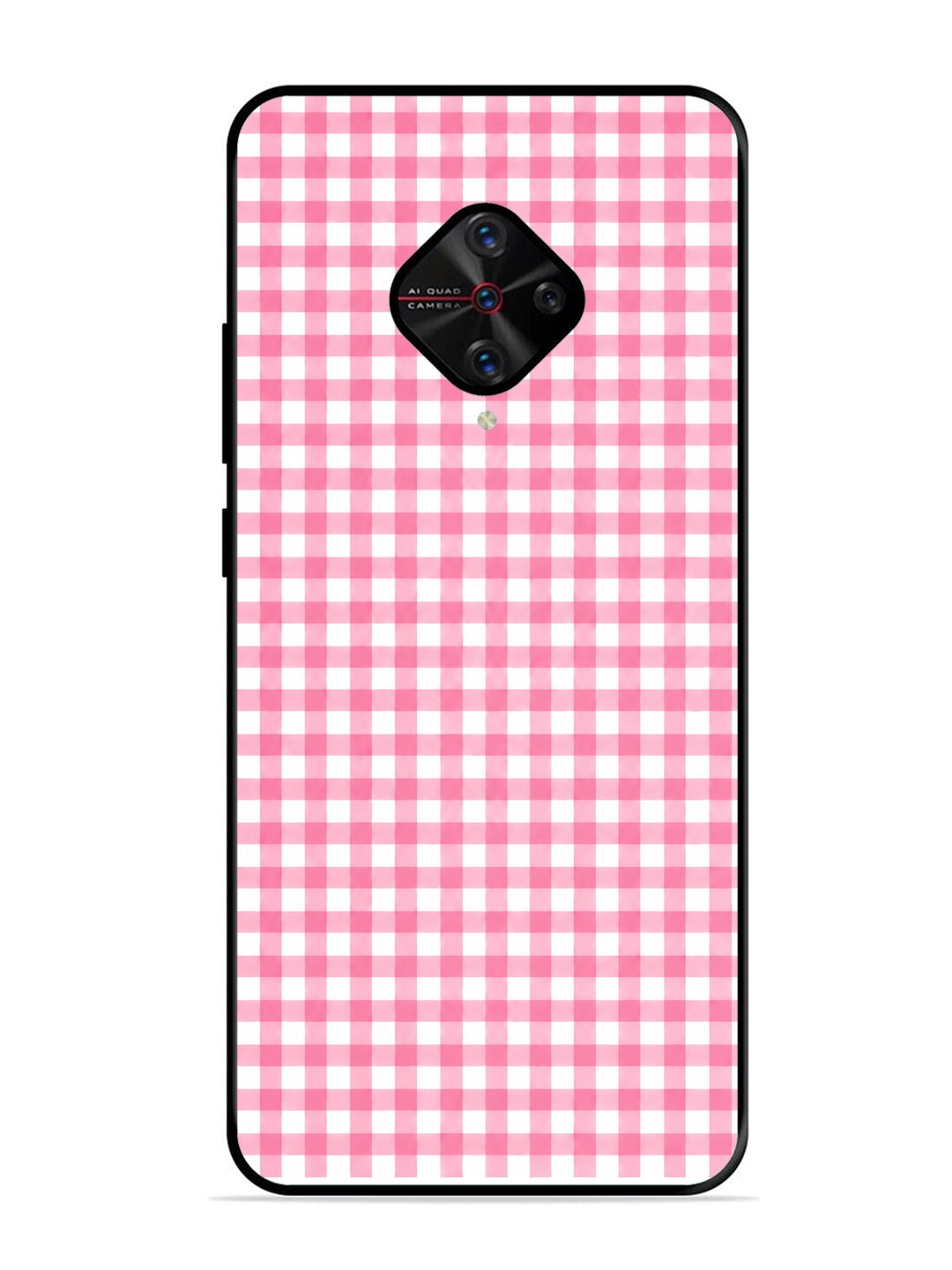 Vivo S1 Pro Gingham Checks pink