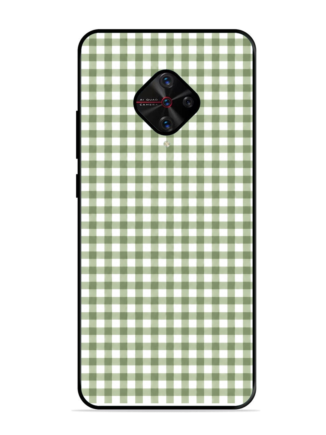 Vivo S1 Pro Gingham Checks Sage Green