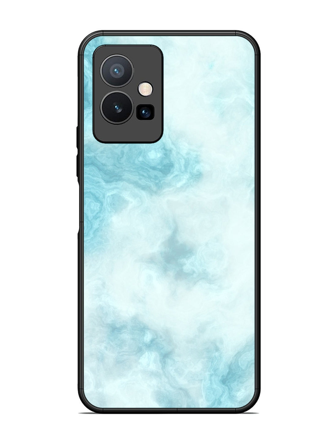 Vivo T1 5G Light Blue with White Ocean Marble