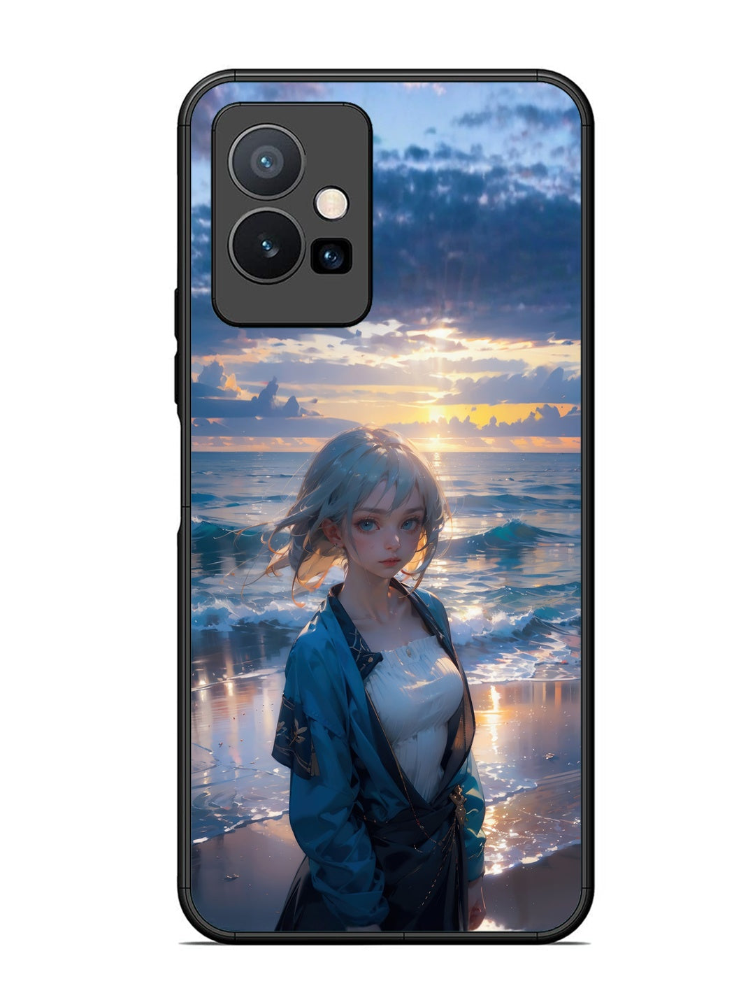 Vivo T1 5G Anime Girl Beach Ocean Waves