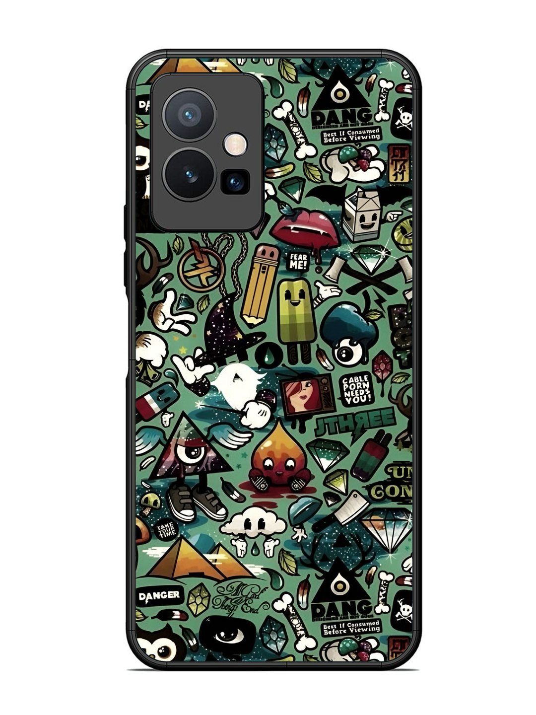 Vivo T1 5G Pop Art Doodle Graffiti Collage