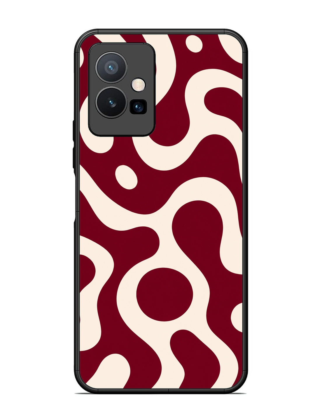 Vivo T1 5G Fluid wave pattern Deep Maroon