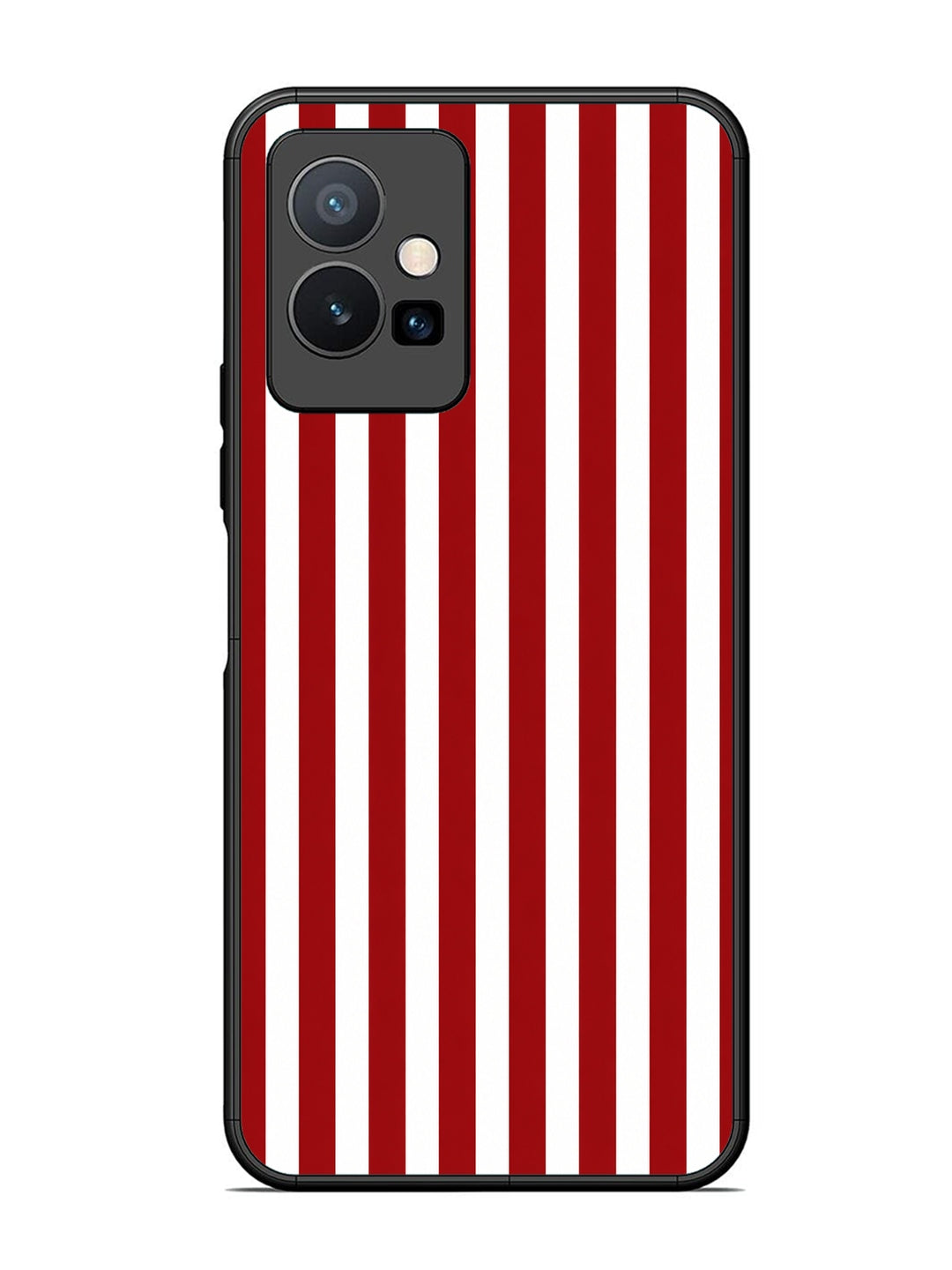 Vivo T1 5G Vertical Stripes Deep Red