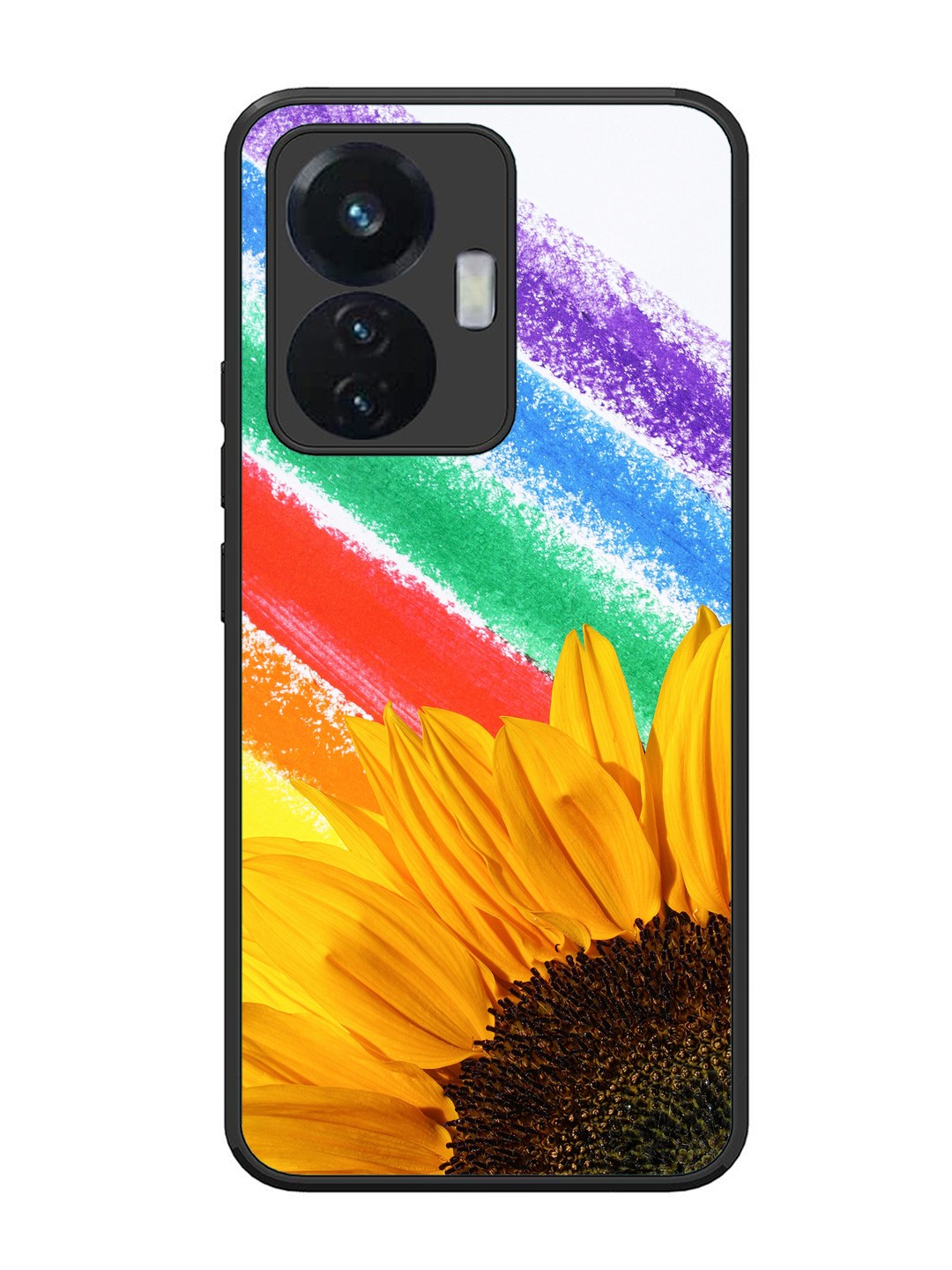 Vivo T1 44W Sunflower on Colourful Lines