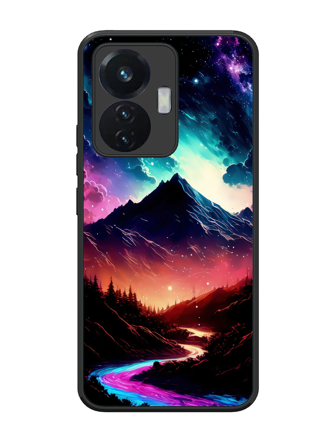 Vivo T1 44W mountain-valley-Colorful-cloud-at-night