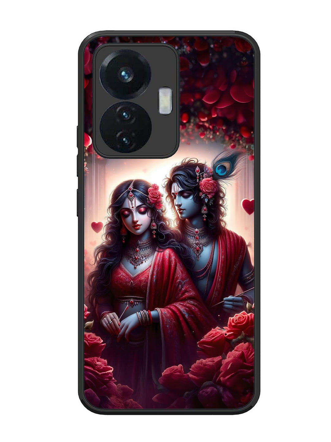 Vivo T1 44W Couples in Red theme like Radha Krishna