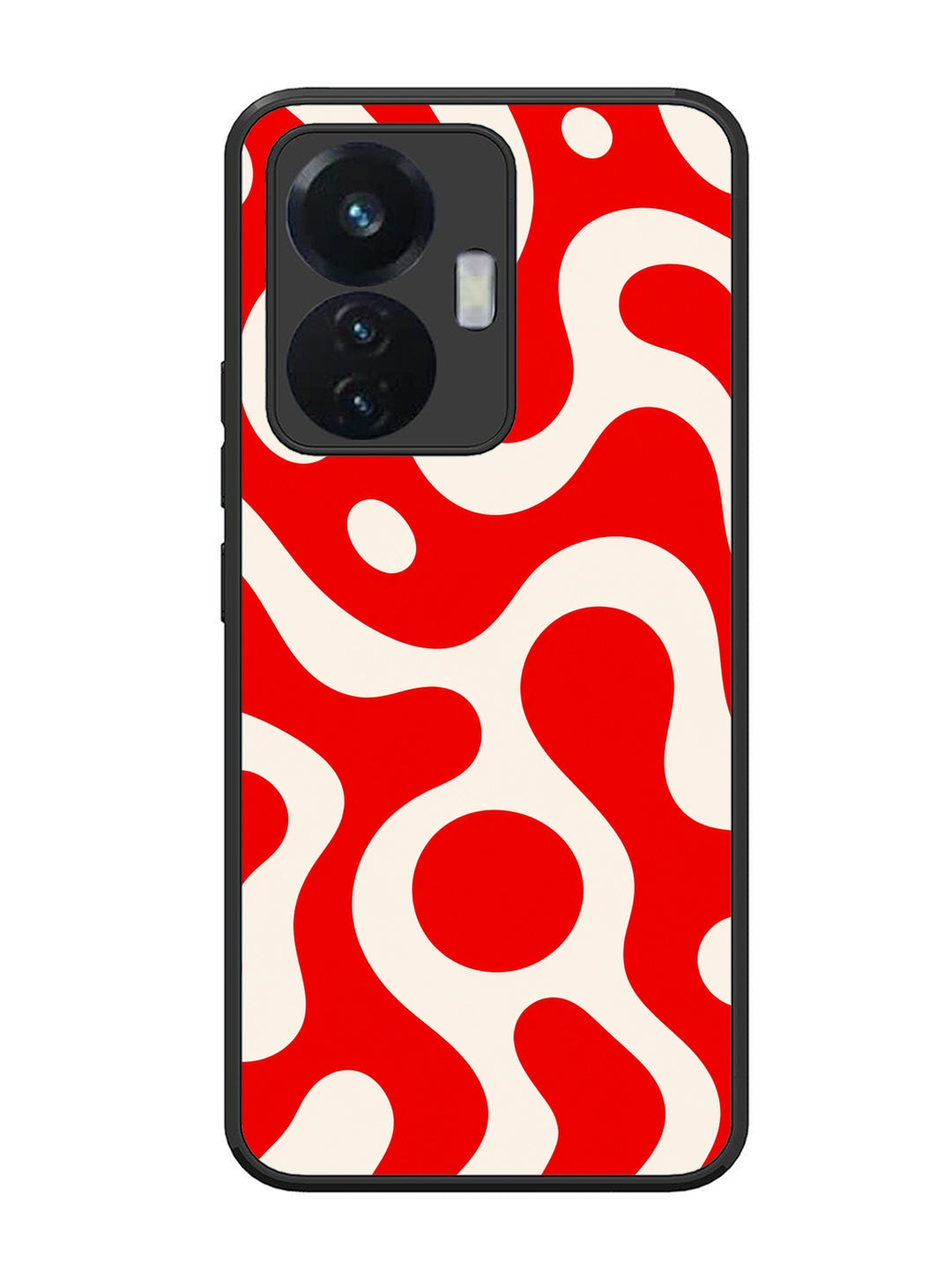 Vivo T1 44W Fluid wave pattern Vivid Red