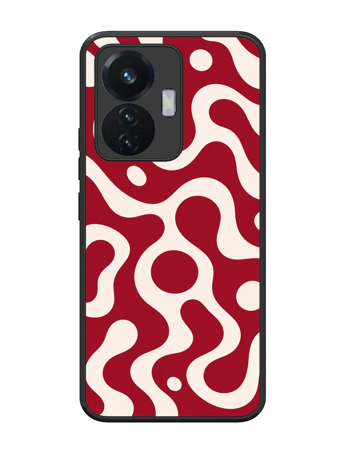 Vivo T1 44W Fluid wave pattern Wine Red