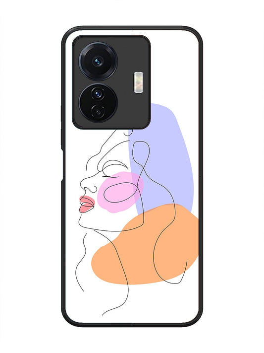 Vivo T1 Pro Line Art Girl Face