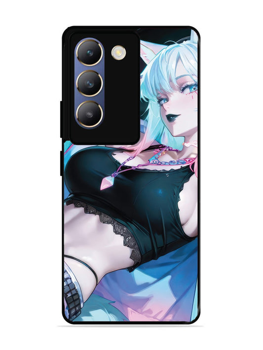 Vivo T3 5G anime girl fox headpohone white Hair