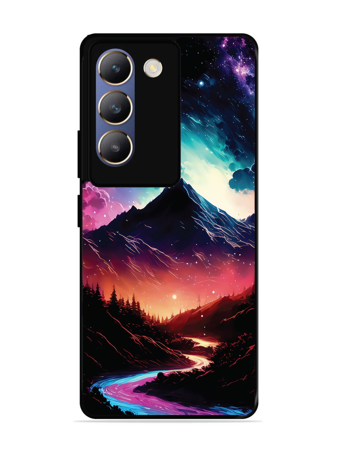 Vivo Y200E mountain-valley-Colorful-cloud-at-night
