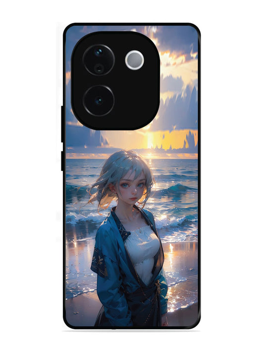 iQoo Z9s Pro 5G Anime Girl Beach Ocean Waves