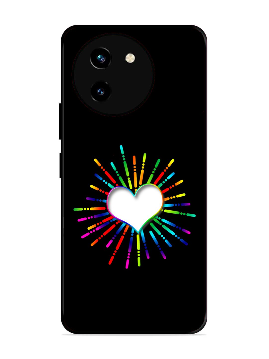 Vivo Y200i Colourful Heart on Black