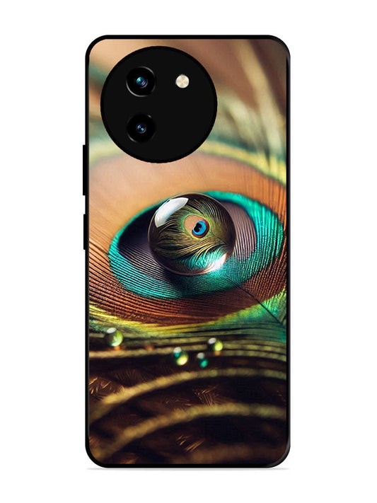 Vivo T3x 5G Water Drop On Peacock Feather