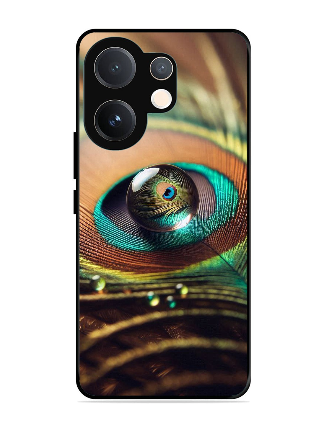 Vivo T4 Pro 5G Water Drop On Peacock Feather