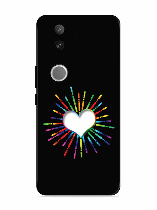 Vivo T4R Colourful Heart on Black