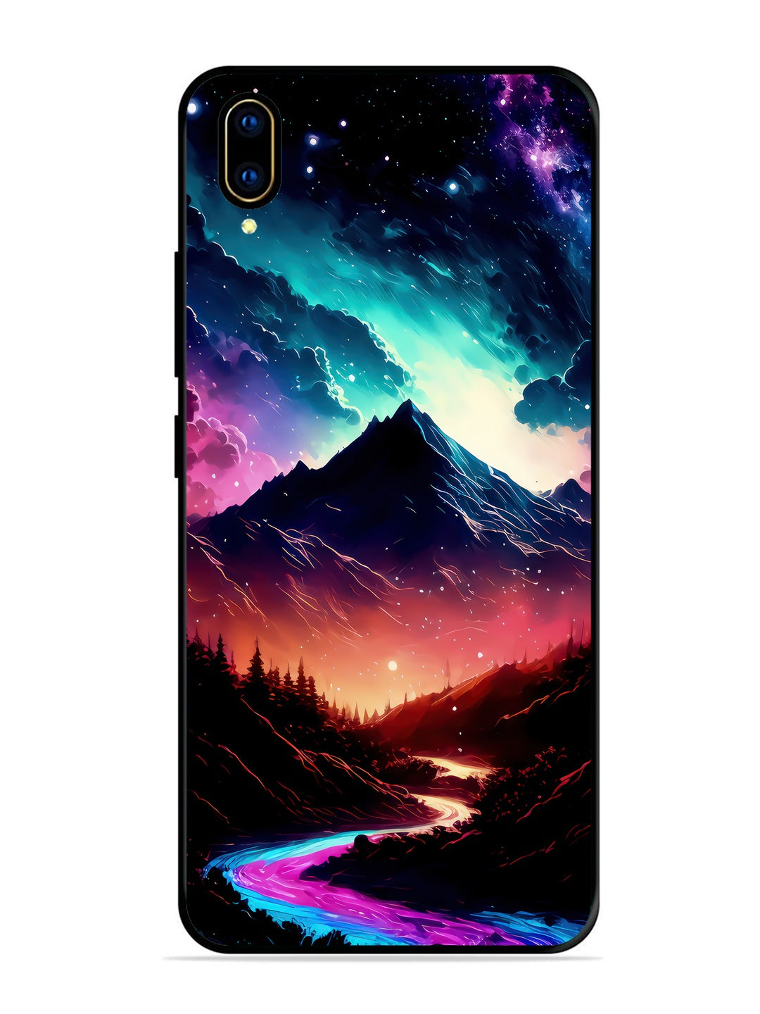 Vivo V11 Pro mountain-valley-Colorful-cloud-at-night