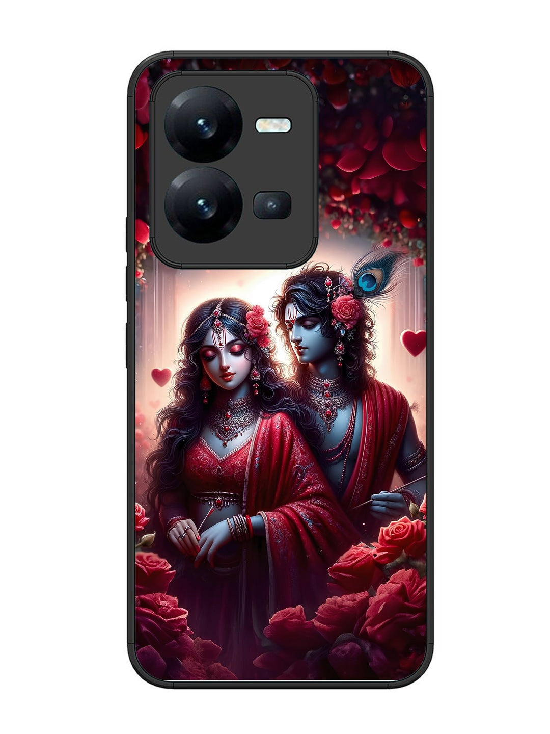 Vivo V25 5G Couples in Red theme like Radha Krishna