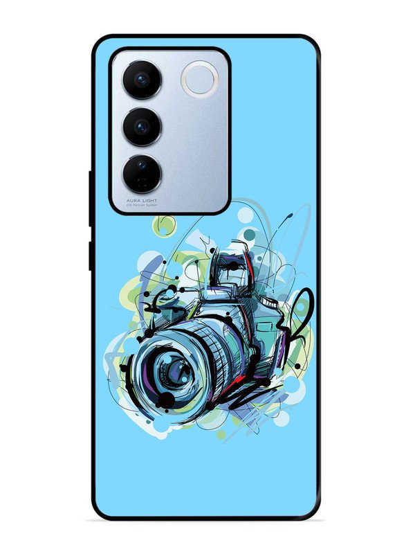 Vivo v27 pro 5g Camera Blue Background