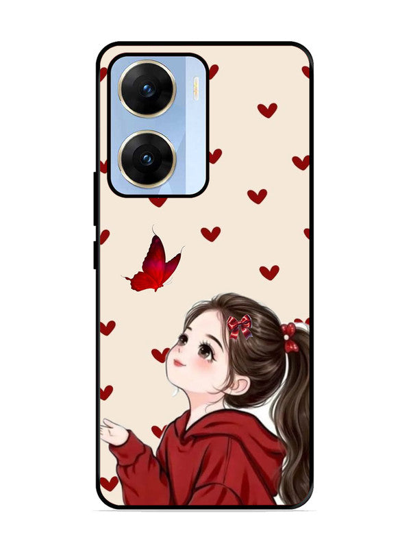 Vivo V29E 5G Beautiful girl with red butterfly