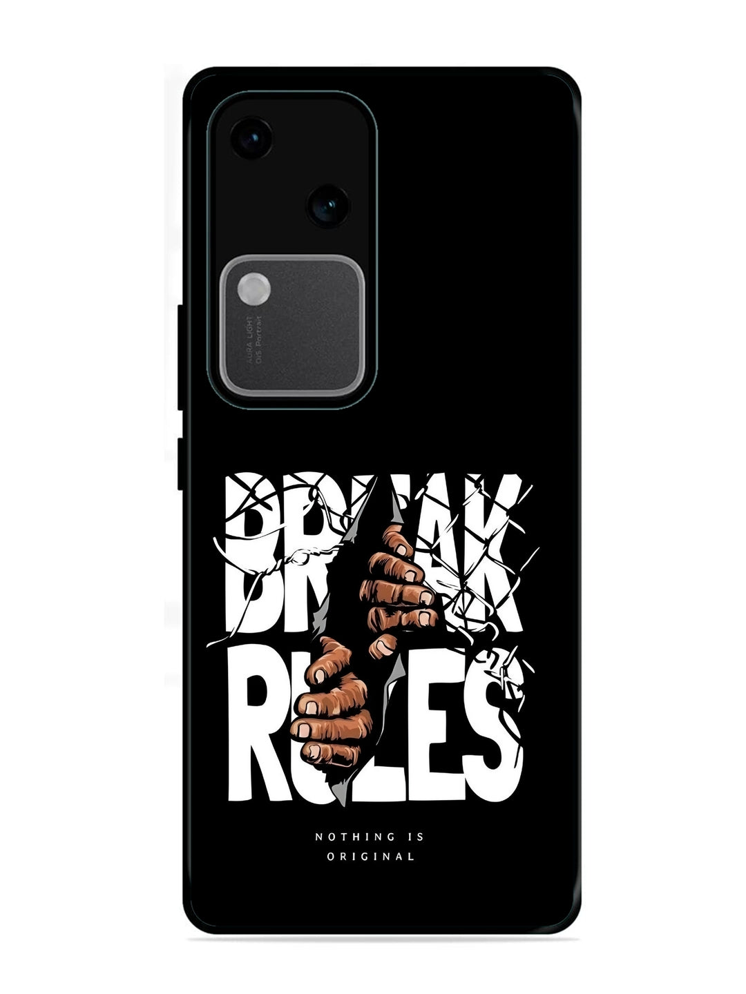 Vivo V30 5G Break Rules Gritty Typography Art