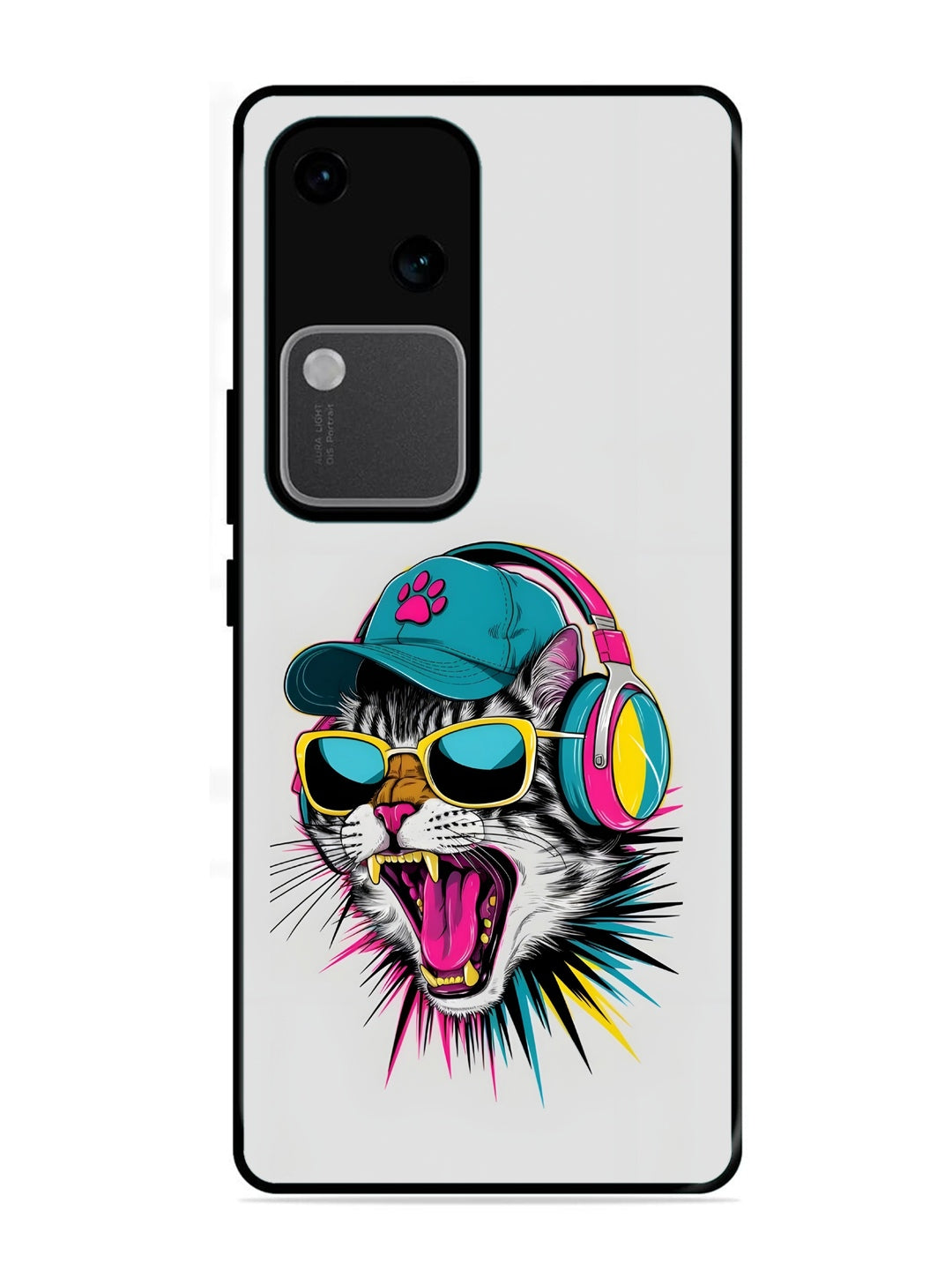 Vivo V30 5G Neon Pop Art DJ Cat Vibe