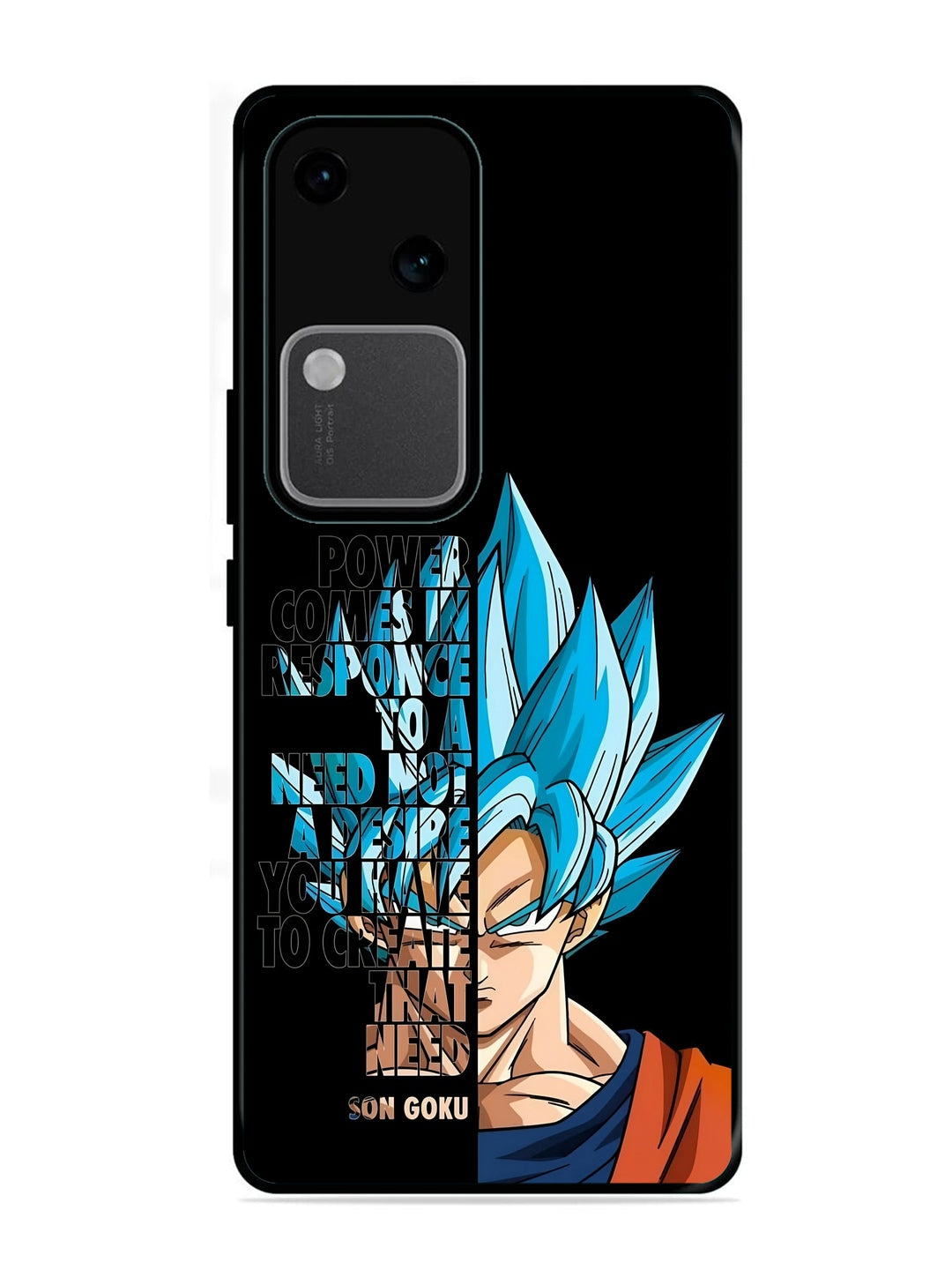 Vivo V30 5G Son of Goku Blue Motivational Art