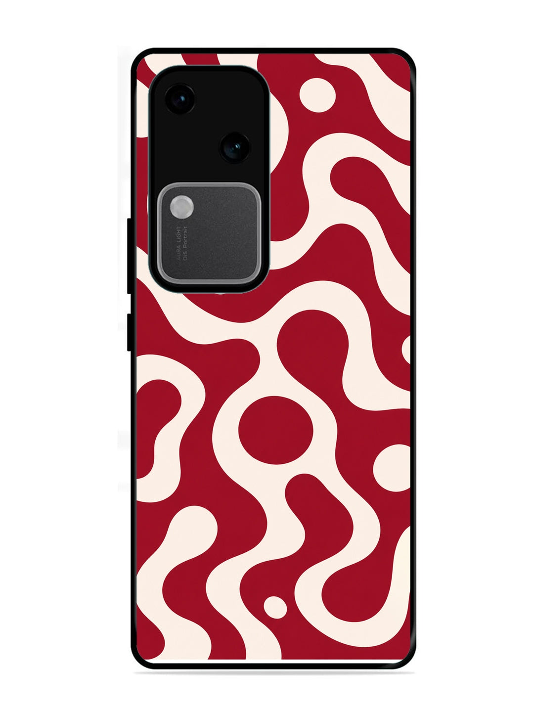 Vivo V30 5G Fluid wave pattern Wine Red