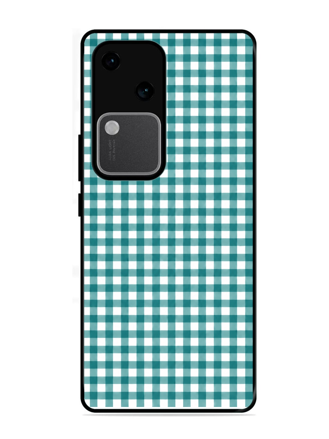 Vivo V30 5G Gingham Checks Teal Gree