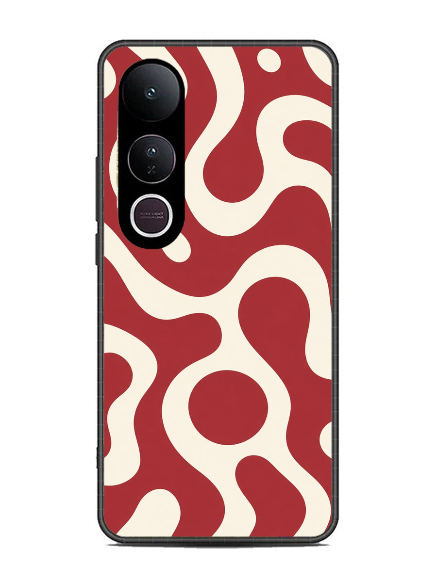 Vivo V50 Lite Fluid wave pattern Red