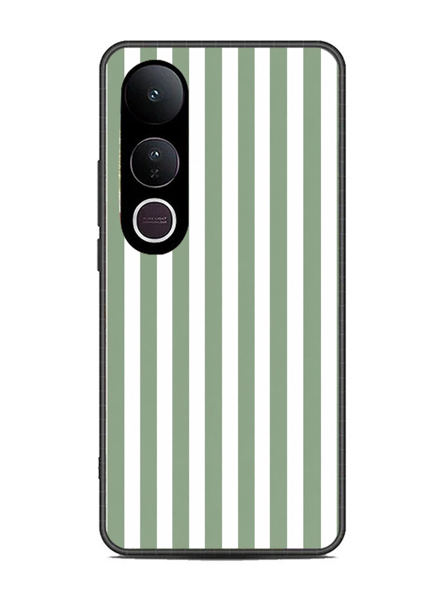 Vivo V50 Lite Vertical Stripes Sage Green