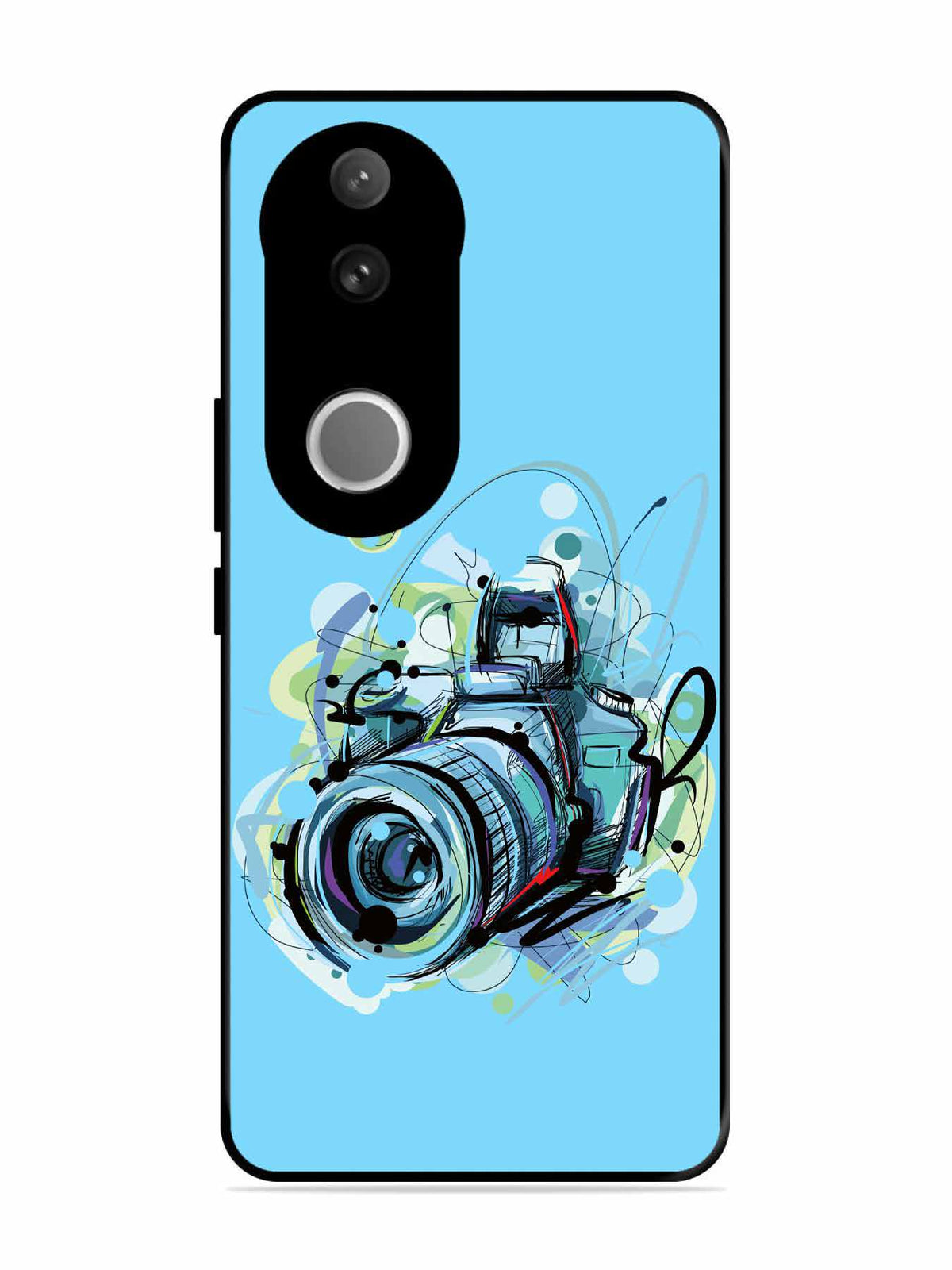 Vivo V50e Camera Blue Background