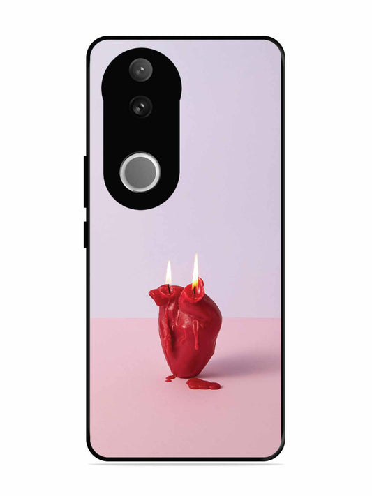 Vivo V50e A Lighted Heart Candle