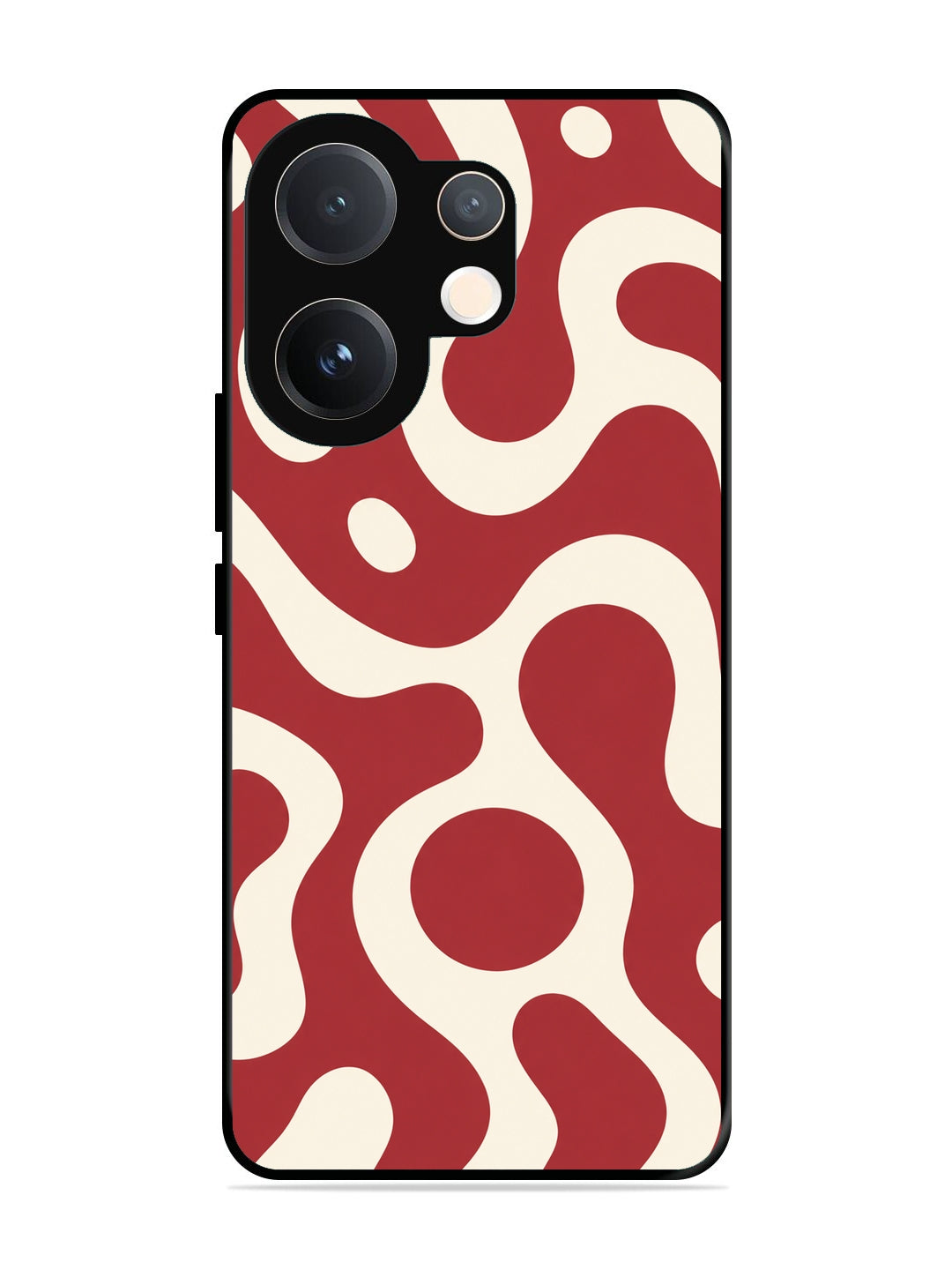 Vivo V60 Fluid wave pattern Red