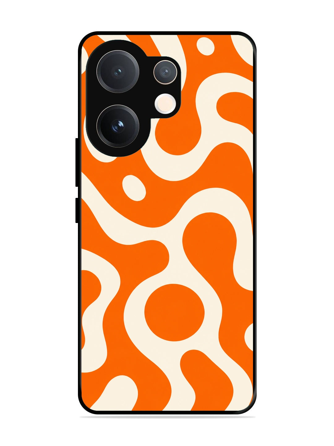 Vivo V60 Fluid wave pattern Vivid Orange