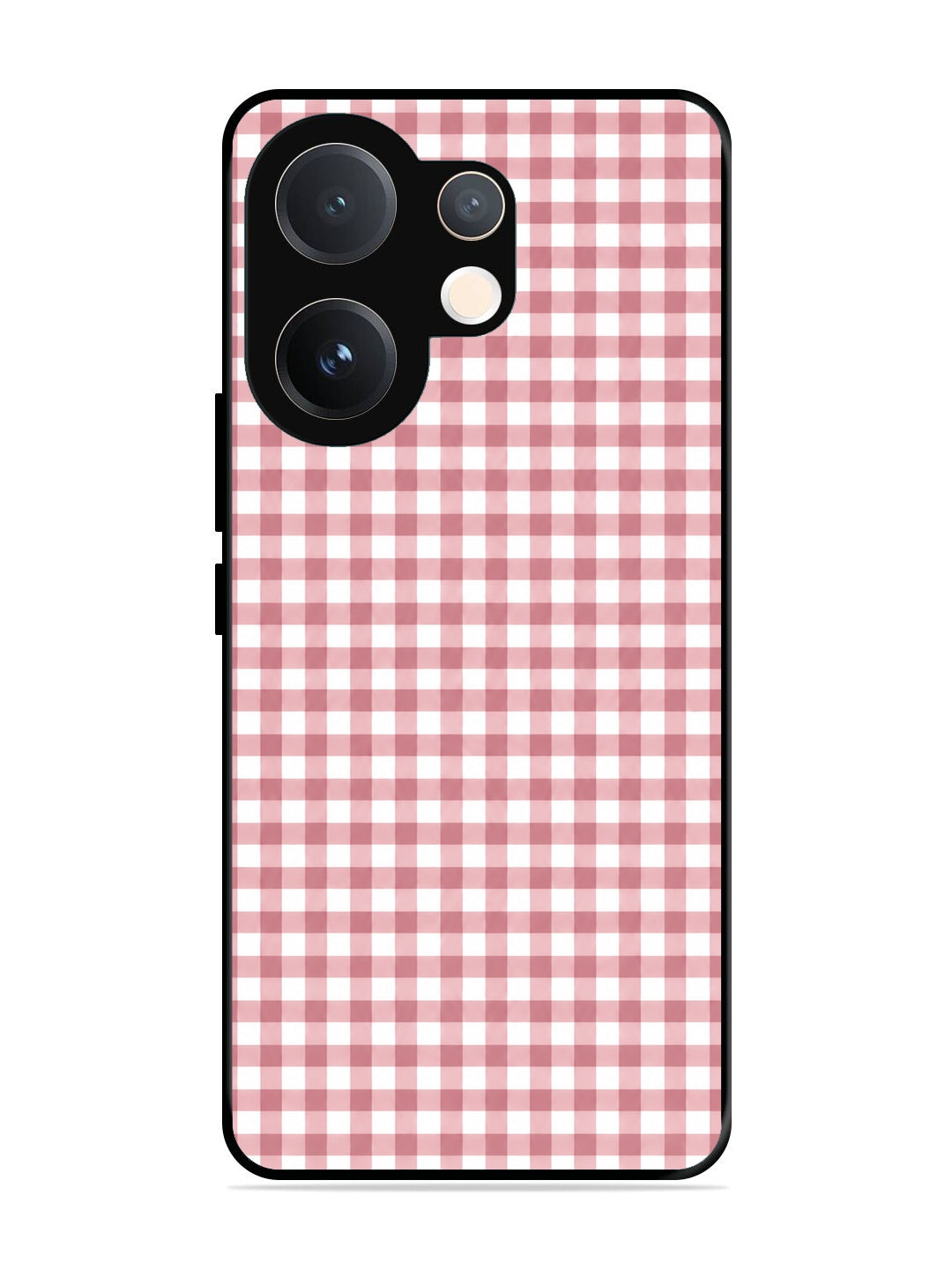 Vivo V60 Gingham Checks busty rose