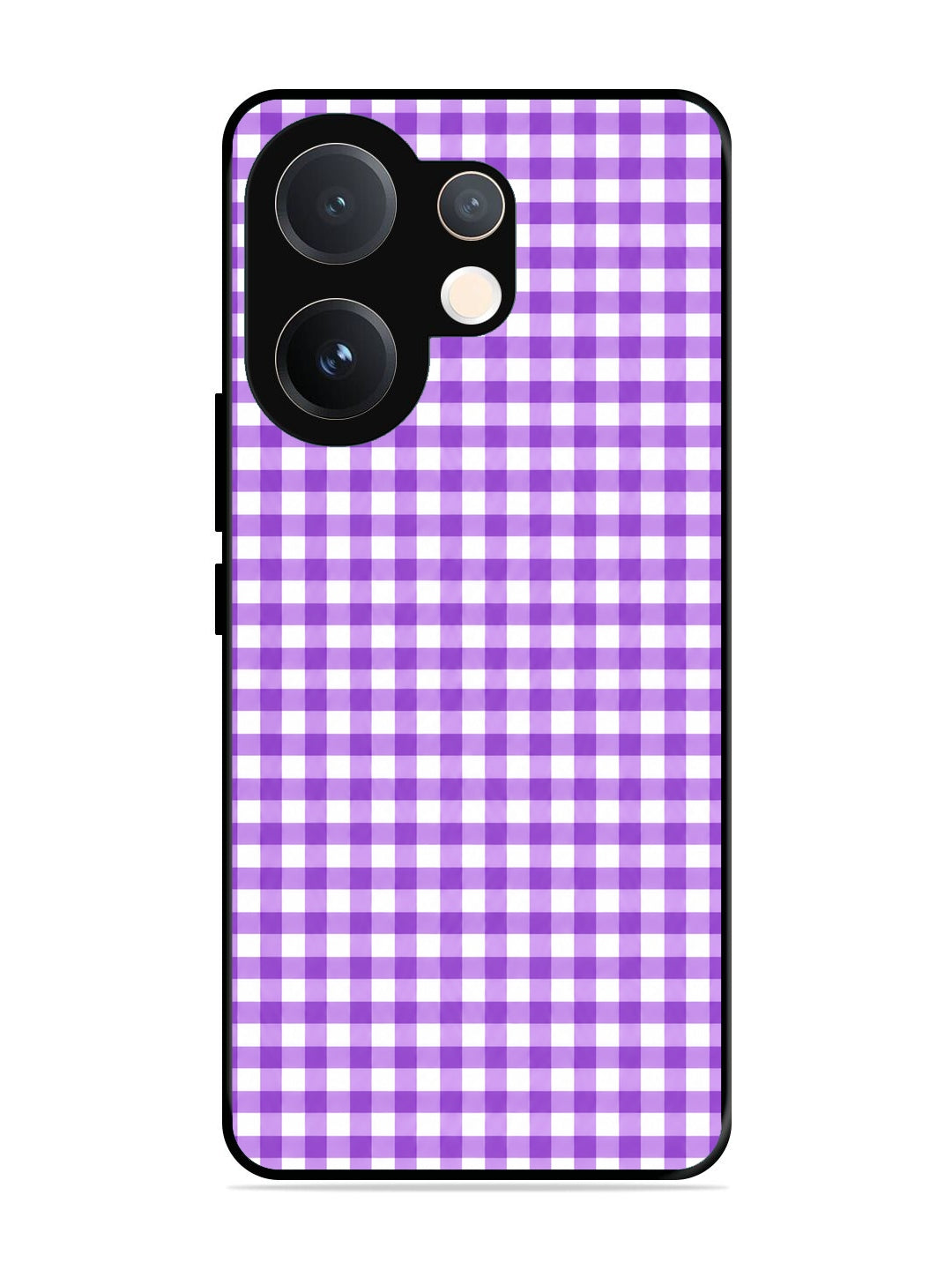 Vivo V60 Gingham Checks purple