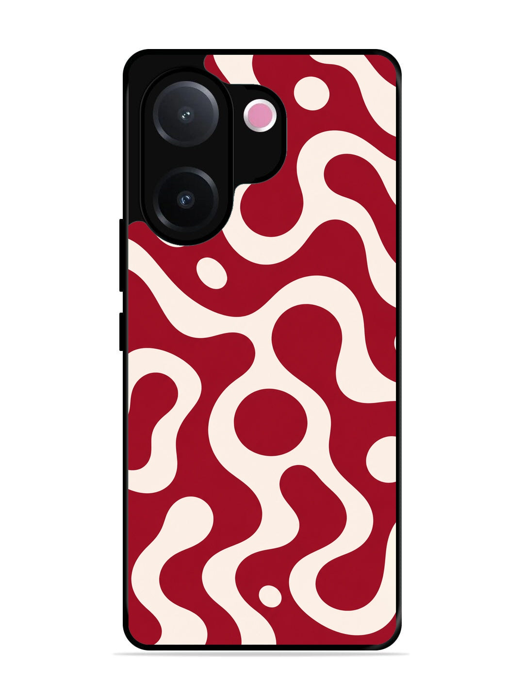 Vivo V60e Fluid wave pattern Wine Red