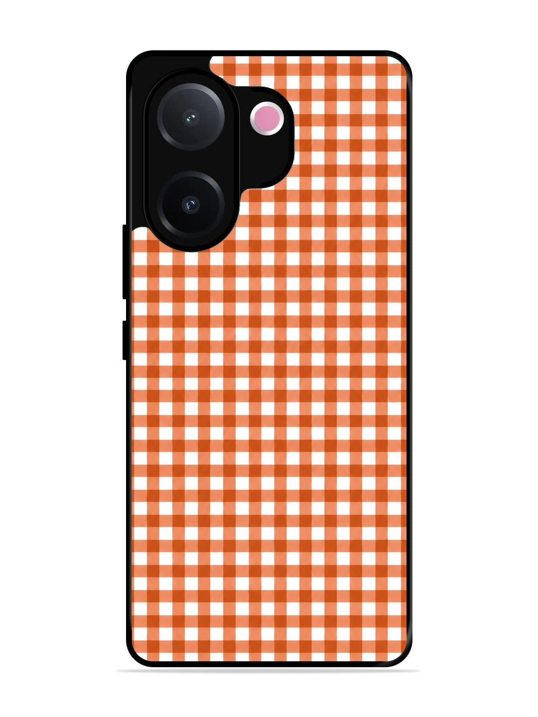 Vivo V60e Gingham Checks Burnt Orange