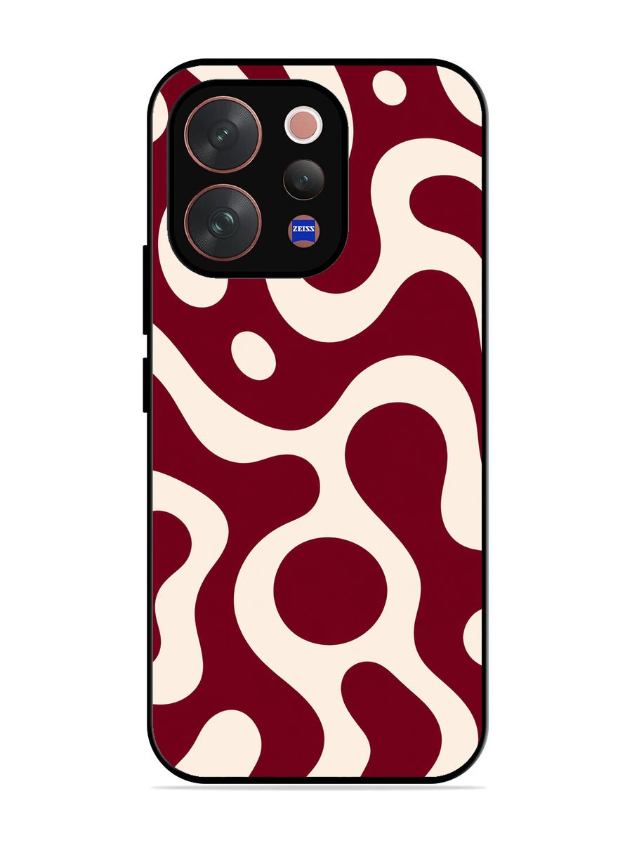 Vivo V70 5G Fluid wave pattern Deep Maroon