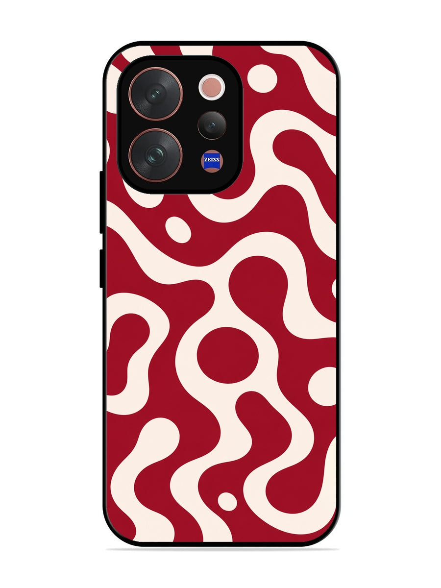 Vivo V70 5G Fluid wave pattern Wine Red