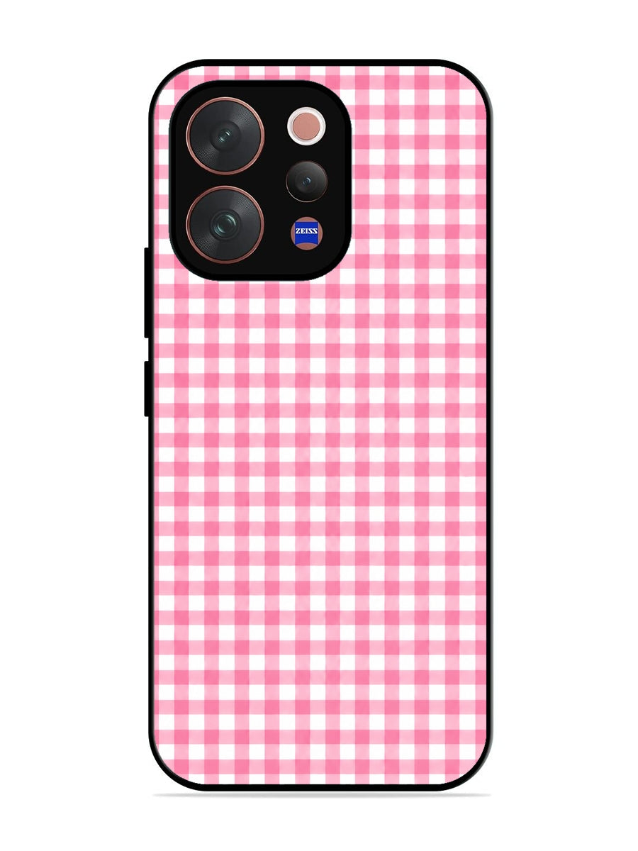 Vivo V70 5G Gingham Checks pink