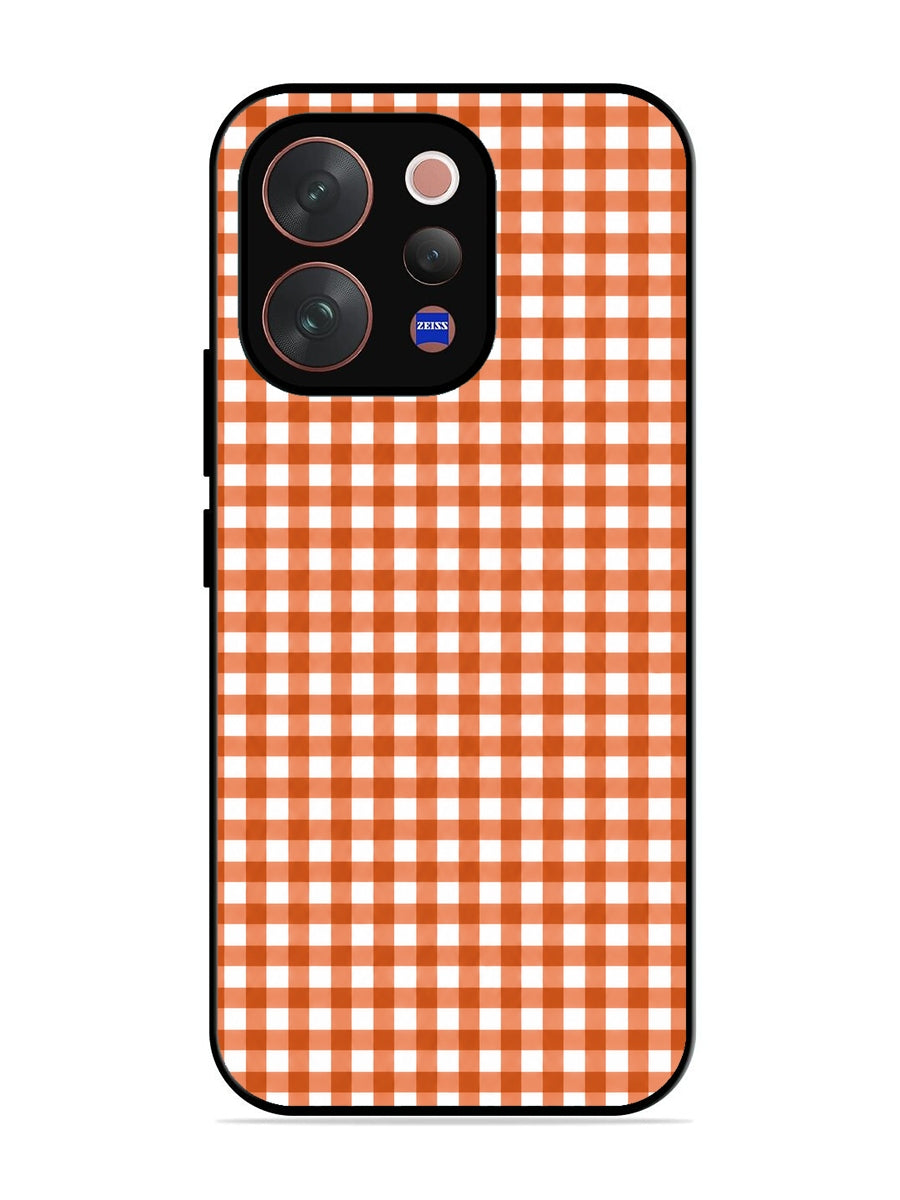 Vivo V70 5G Gingham Checks Burnt Orange