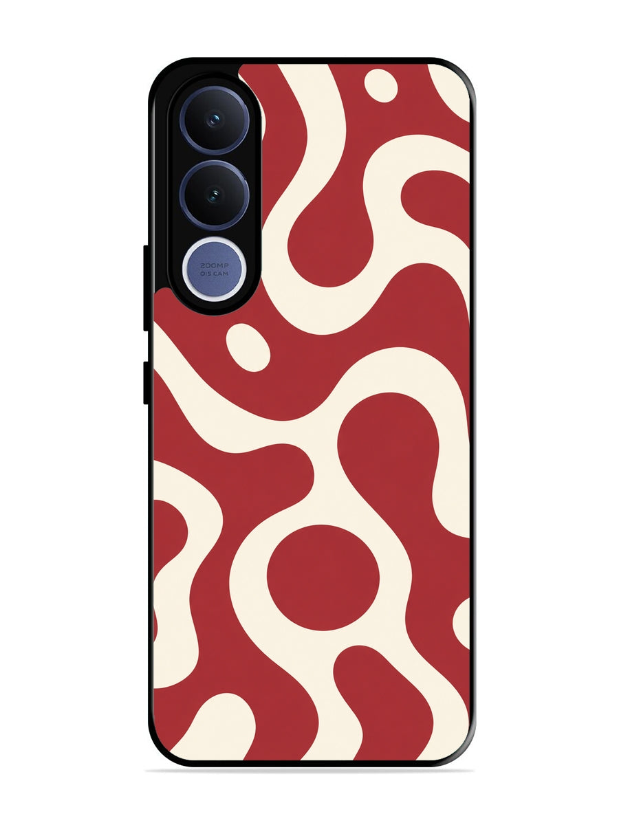 Vivo V70 fe Fluid wave pattern Red