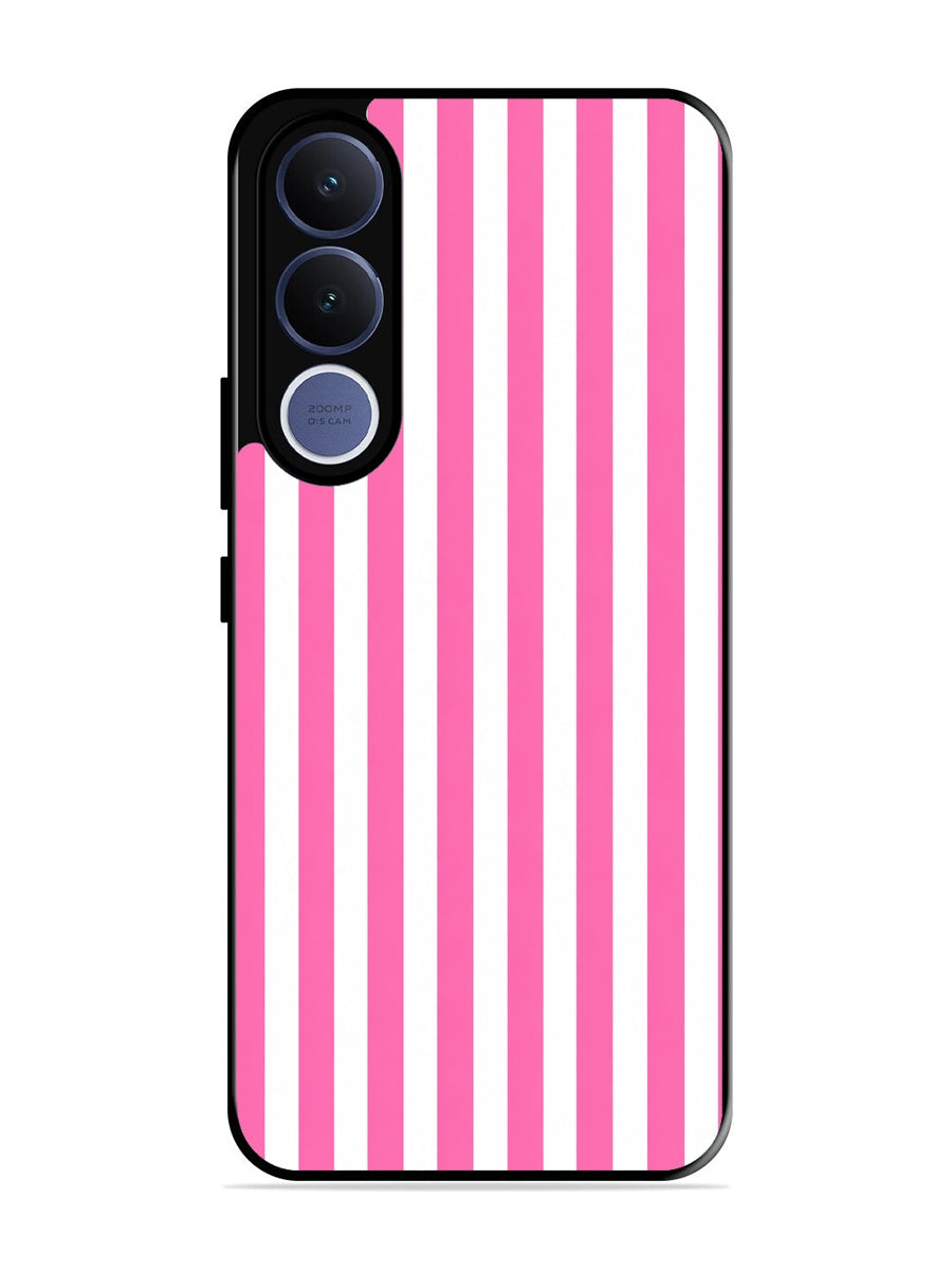 Vivo V70 fe Vertical Stripes Hot Pink
