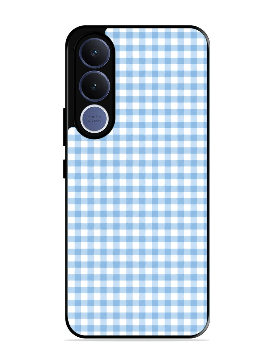 Vivo V70 fe Gingham Checks Sky blue