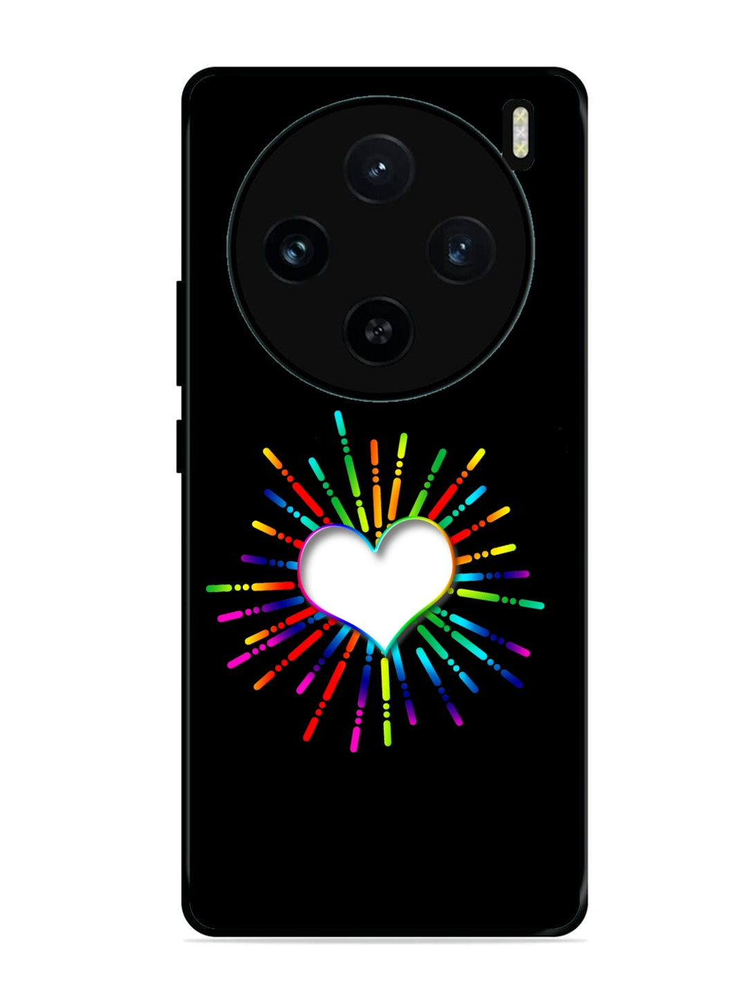 Vivo X100 5G Colourful Heart on Black